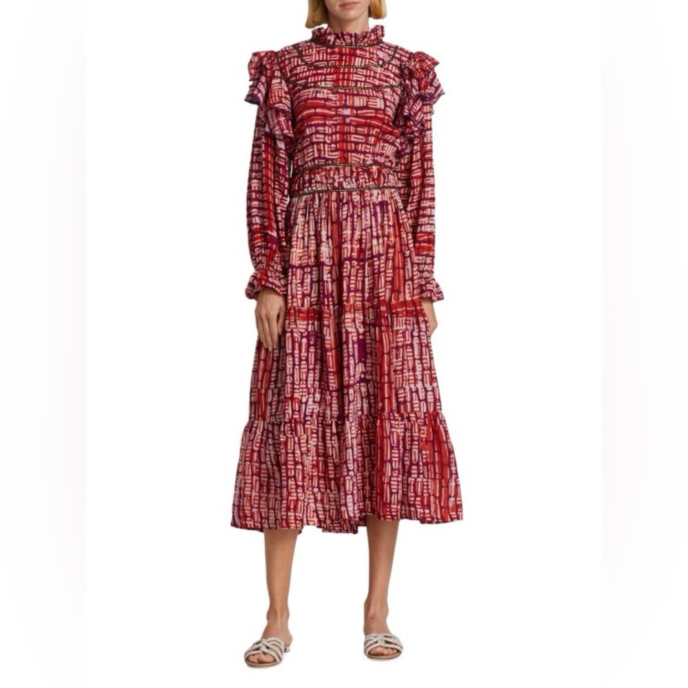 NEW BUSAYO Taiwo Printed Cotton Maxi Dress